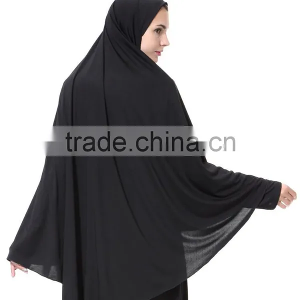 Wholesale Long Plain Solid Color Scarf Factory Muslim Fashion Hijab photo-3