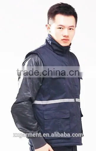 2017 OEM Men Waistcoat Reflective Tape Vest Industrial Uniforms Waistcoat photo-2