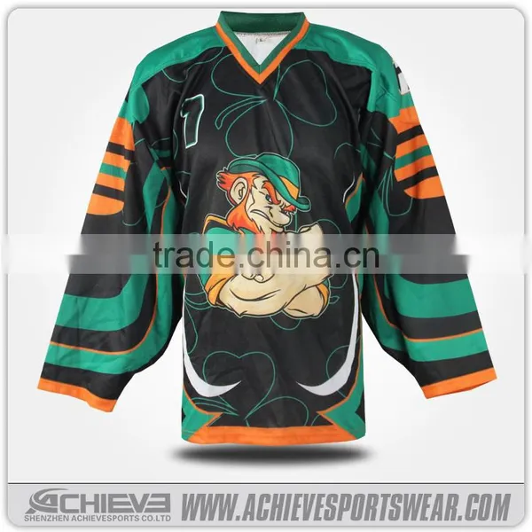 Gym Vintage Multicolor Custom Sublimation Team Ice Hockey Jersey, Cheap Team Hockey Shirts, Sublimated Ice Hockey Uniforms photo-3