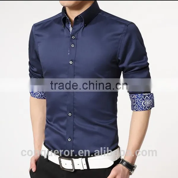 Fashion Cotton Slim Fit Custom Men Shirt (201501) photo-3