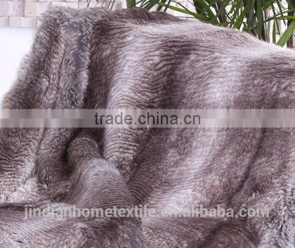 New Style Tip Dyed Faux Fur Blanket Throw Factory Price High Quality Wholesale photo-4