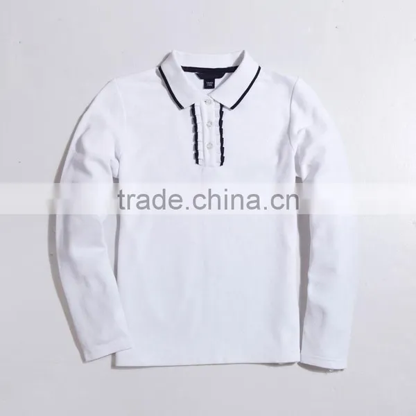 2017 Spring Selling Student Girls' Long Sleeve T-shirt, British Solid Color College Long Sleeve T-shirt photo-5