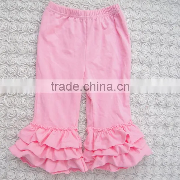 Best Selling Solid Color Baby Girls Fall Ruffle Pants photo-4
