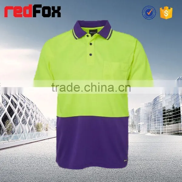 T-shirt Custom Colored 100% Polyster Safety T-shirt for Running Men Short Sleeves Contrast Colored Safety T-shirt photo-3