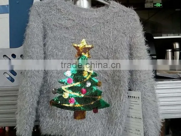 Kids Wholesale Eyelash Knit Christmas Sweater (KS0439) photo-3