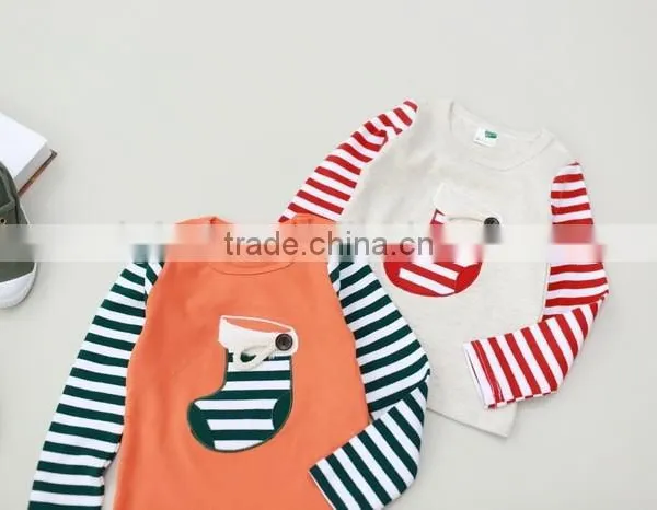 Wholesale Autumn Design Boutique Childrens Clothing 100% Cotton Baby Longsleeve Top photo-6