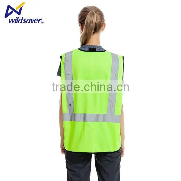 Night Verson Safety Reflective Cleaning Uniform Vest With Flash Led Light photo-5
