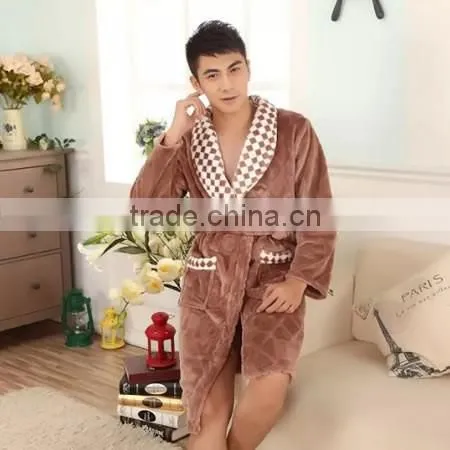 2015 Wholesale Mink Cashmere Men Robe photo-3