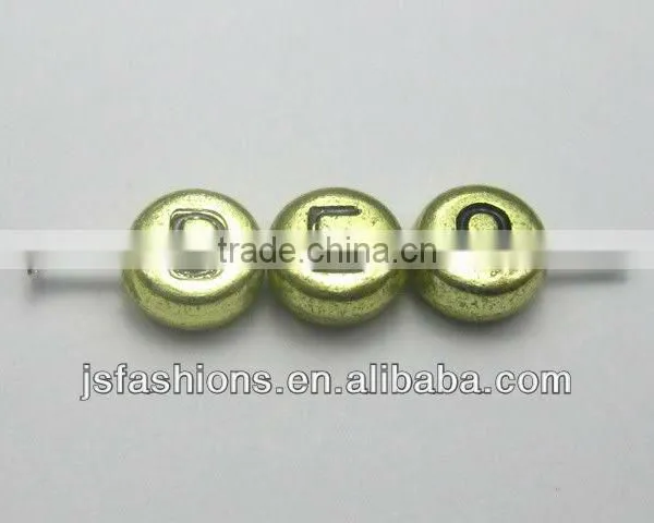 4*7 Solid Color With Black Line Letter Beads photo-4