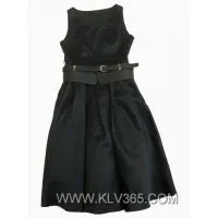 Black Simple Design Women Sleeveless Party Dress photo-2