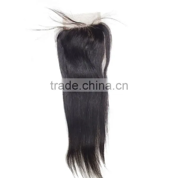 7A Closure Brazilian Body Wave Lace Closure Bleached Knots,4X4 Closure With Baby Hair Free Part Middle Part 3 Way photo-5