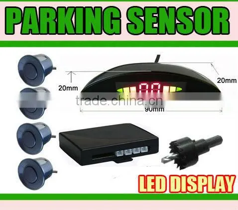 LED Car Reverse Parking Sensor With Waterproof Connector Rear 4 Sensors photo-4