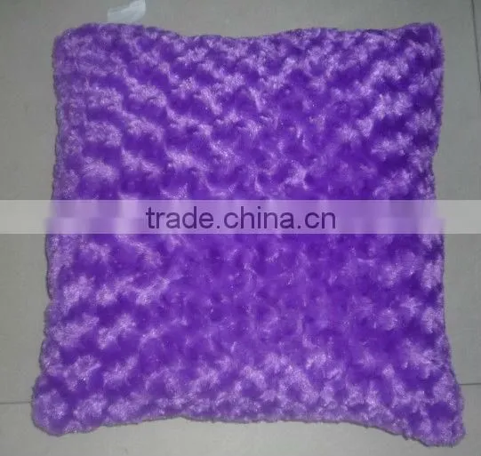 PV PLUSH BURSHED ROSE DESIGN FABRIC CUSHION