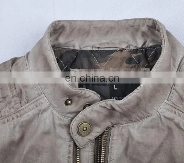 Mens Thin Diamond Quilted Stylish Cotton Camouflage Motrocycle Jacket photo-5