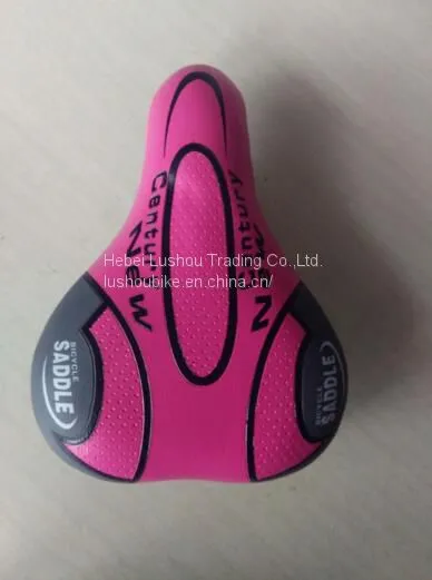 Popular Fashion Popular Children's Bicycle Saddle White and Red Printed Leather Bicycle Seat photo-4