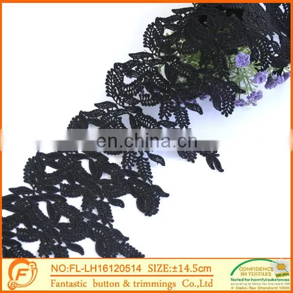 Trimming Laces Rose Black Fabric Lace Ladies Suits Lace Design photo-2