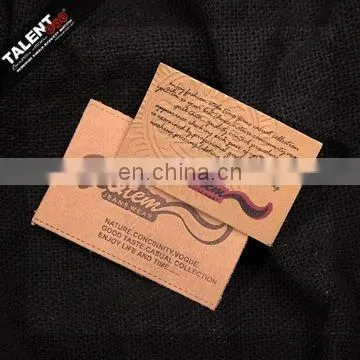 Custom Brand Jeans Collection Individual PU Leather Label With Hot Stamping Logo photo-3