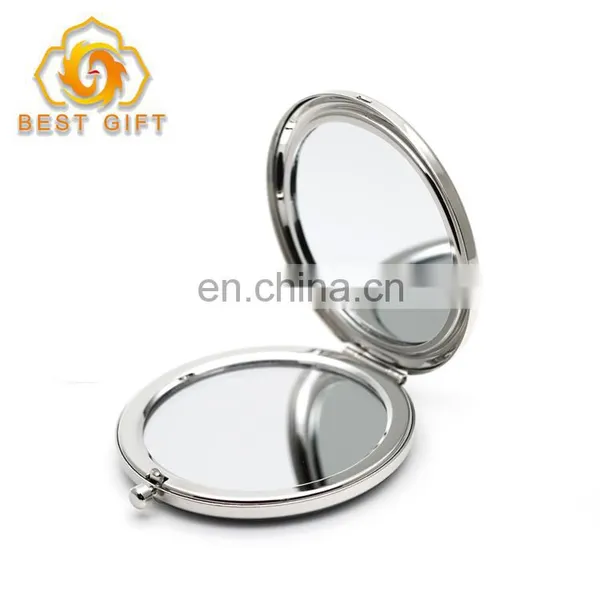 High Quality Women Rose Gold Compact Mirror photo-3