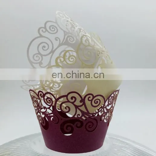 Laser Cut Cupcake Wrappers Birthday or Wedding Decorative Cake Wrappers photo-4