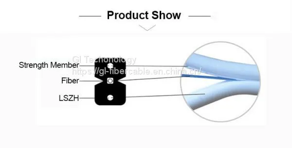Indoor Outdoor Ftth Fiber Optic Cable