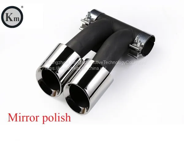 Km for 2008-2015 Cayman Boxster 987 Exhaust Tip Exhaust Pipes Muffler Tips Tail Pipe Black Titanium photo-3