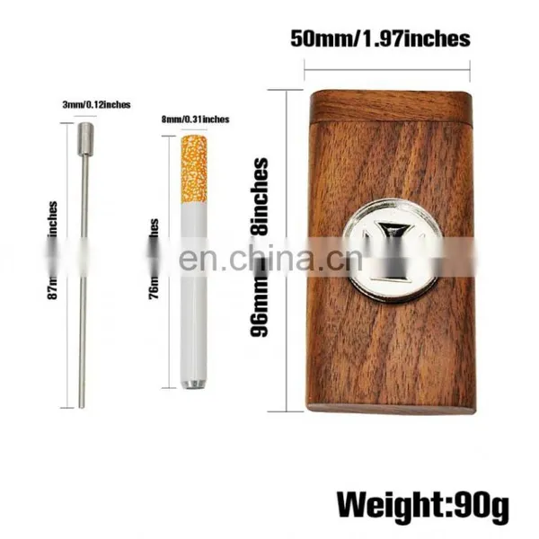 HQP-XJ21 HongQiang Wooden Custom Weed Smoking Cigarette Case Pipe Smoking Accessories Hitter Dugout photo-7