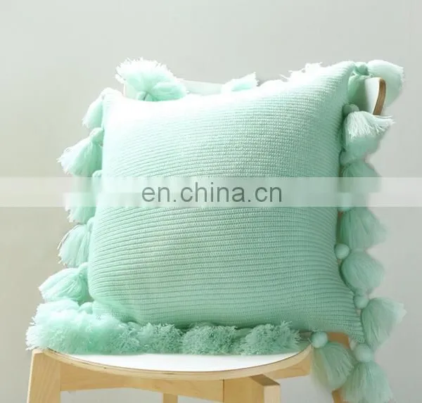 Home Decor Pillow With Delicate Tassels Sofa Decorative Pillow Cover Tassel Pillow Case Cushions photo-6