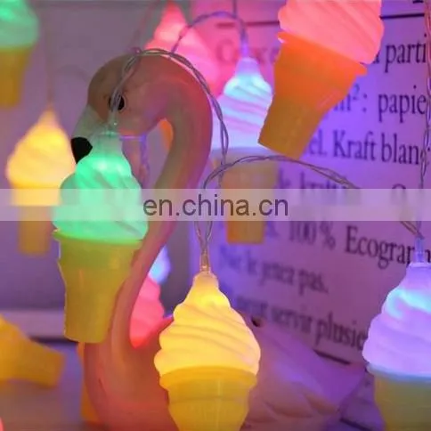 10L Battery Powered Ins Hot Led Night String Ice Cream Light Wedding Decorative Parti Lights Spring Strip Indoor Lighting photo-4