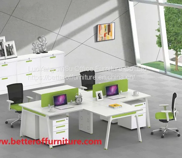 A3060 Steel Frame 4 Person Office Table Furniture 2-2 Face to Face Divider Space photo-4