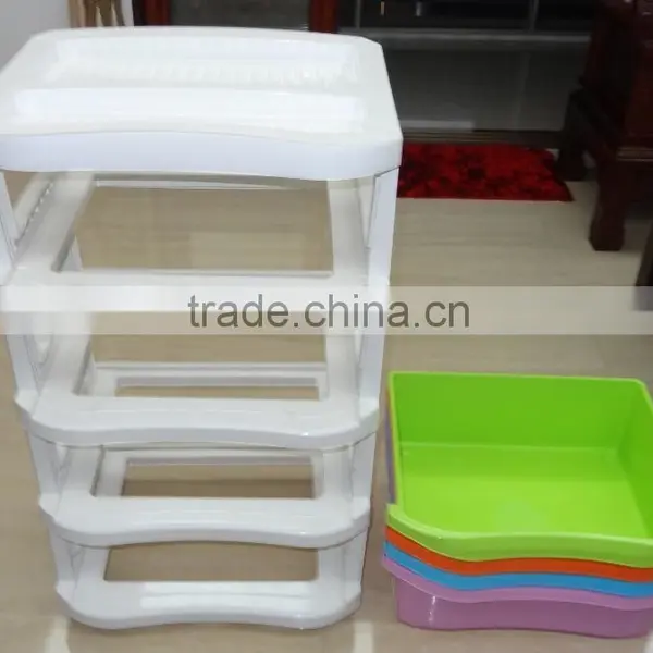 3 Tier Removable Plastic Storage Drawer, Plastic Storage Cabinet photo-2
