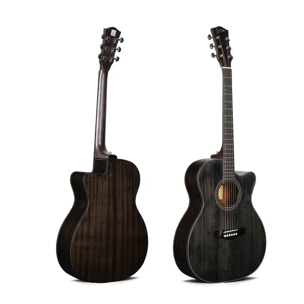 LS-130TBK Acoustic Guitar Black Color 40 Inch Guitar Factory Wholesale OEM High Quality Guitar With Cheap Price photo-2