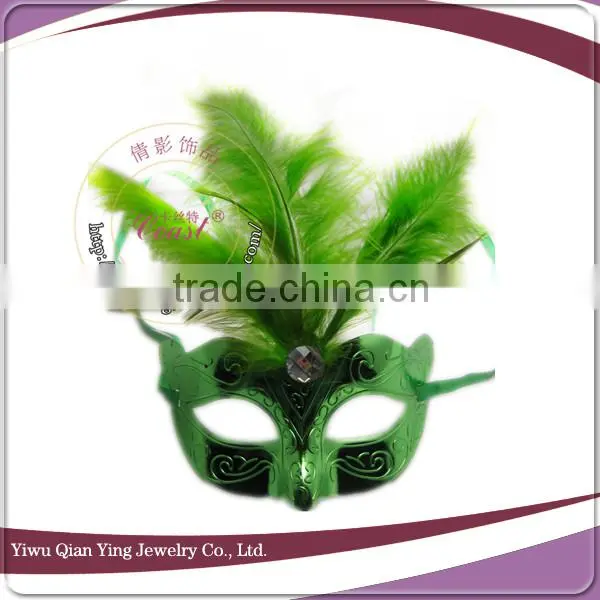 Cheap Beauty Party Mask Christmas Theme Party Mask With Feather photo-4