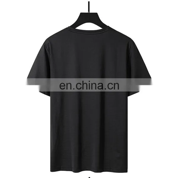 Mens Custom Solid Color Plus Size Casual Quick Dry Dress T Shirt photo-2