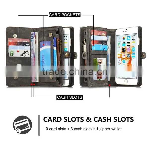 CaseMe Cell Phone Case Card Holder Wallet for Iphone 6 Genuine Leather Case photo-2