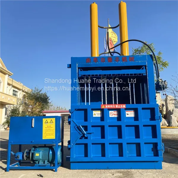Semi Automatic Vertical Hydraulic Waste Paper Carton Packer Can Beverage Bottle Compression Woven Bag Clothing Sponge Packing photo-4