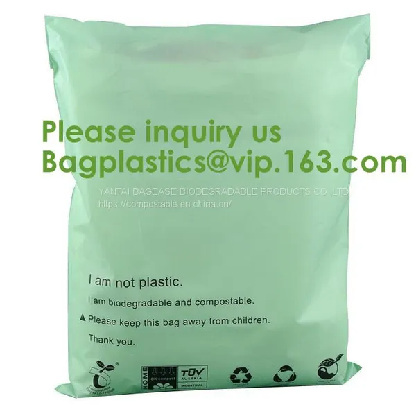 PLA PBAT Compostable Eco Firendly Courier Shipping Envelope Custom Matte Black Corn Mailers Bag Bagplastics Bageas photo-4
