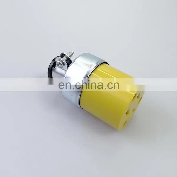Hot Selling Yellow Socket Copper Accessories Chrome Plated Electric Plug Socket photo-5