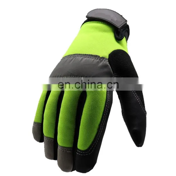 Breathable Touchscreen Mens Synthetic Leather Work Gloves Gardening Gloves With Anti Slip Padded Palm photo-4