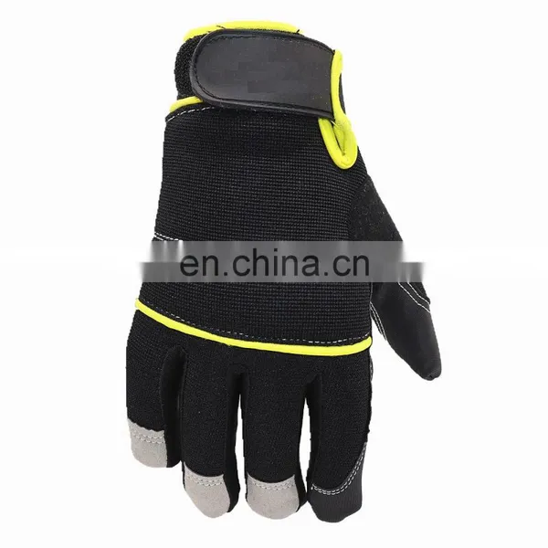 Breathable Touchscreen Mens Synthetic Leather Work Gloves Gardening Gloves With Anti Slip Padded Palm