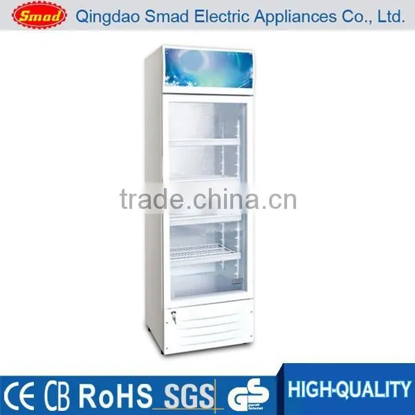 280L High Quality Upright Supermarket Display Refrigerator photo-2