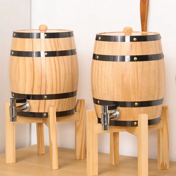 Wooden Wine Barrel Capacity 3 Liters, Customizable Size photo-4