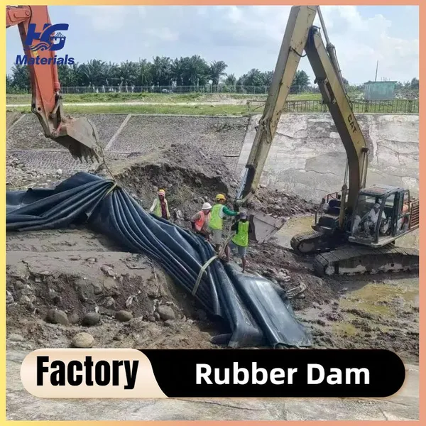 Rubber Weir Replacement System, Inflatable Dam for River Flow Regulation and Water Conservation photo-2