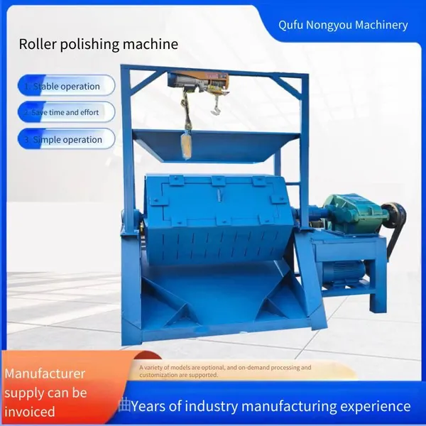 Rolling Stone Machine for Burnt Iron, Large Hexagonal Drum Polishing Machine for Rust Removal and Degreasing, Grinding Machine for Batch Polishing of Building Blocks photo-5