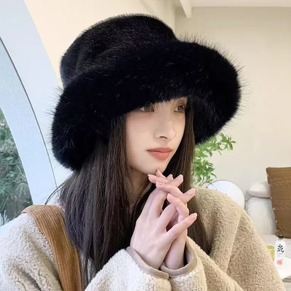 Hats Manufacturer Wholesales New Winter Faux Fur Hats High Quality Soft Faux Fur Material, Super Warm and Comfortable. photo-5