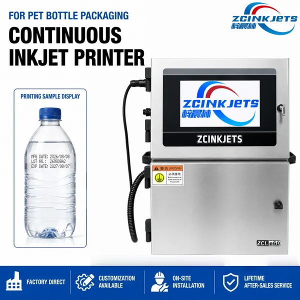 PET Bottle Coding Machine for Water Juice Beverage Bottles Date Lot Number and Variable Data Printing