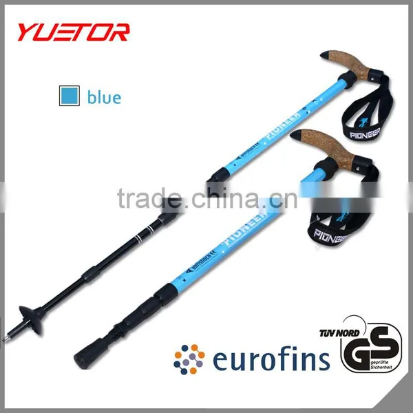 T Handle Four Sections Adjustable Internal Lock With Antishock Aluminum 7075 Trekking Pole Supplier's Choice photo-3