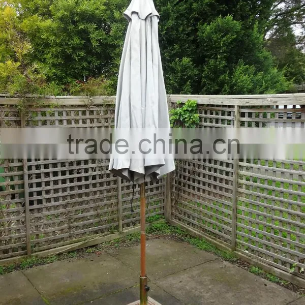 2.7m Wooden Outdoor Umbrella for Garden Patio Market Shade With Base photo-4