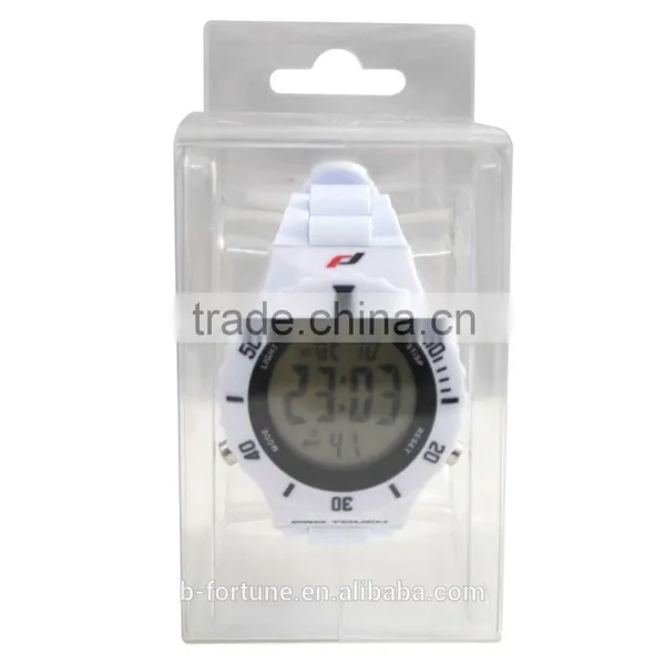 LP1364 Cool Black Color Rotating Bezel Plastic Chronograph Digital Watch photo-5