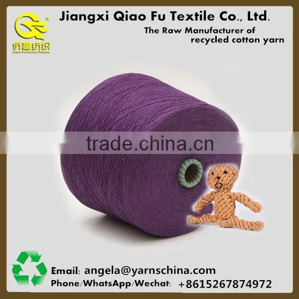 Free Yarn Samples Cotton Polyester Blended Yarn Pet Chewing Toy Cotton Yarn photo-5