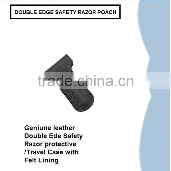 Double Edge Safety Razor Leather Pouch photo-2